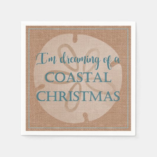 Kust Kerst Papier Cocktail servet (Voorkant)