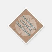 Kust Kerst Papier Cocktail servet (Hoek)