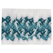 Kust Kerst Zeepaardje & Sneeuwvlokken #13 ID1009 Groot Cadeauzakje (Achterkant)