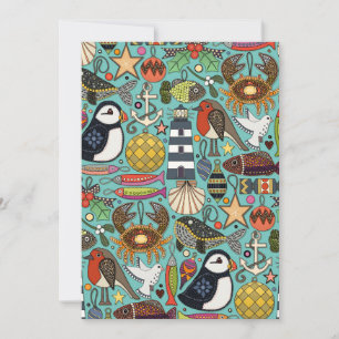 kust kerstdecoraties carbis blauw feestdagenkaart