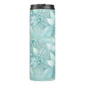 Kust Kerstgroen Bessen Patroon #7 ID1009 Thermosbeker (Achterkant)