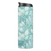 Kust Kerstgroen Bessen Patroon #7 ID1009 Thermosbeker (Geroteerd rechts)