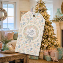 Kust Kerstmis Cheer Label – Pastelkleurig Cadeauta