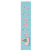 Kust Kerstmis flamingo tafel loper (Voorkant)