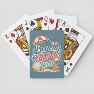 Kust Kerstmis Strand Vakantie Club Pokerkaarten