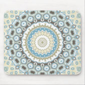 Kust Mandala in zand-, blauwe en drijfhouttinten Muismat (Voorkant)