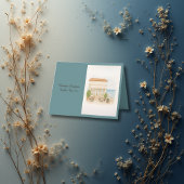 kust middellandse zee oceaan bruiloft gastenkaart bedankkaart