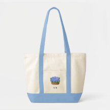 Kust Nantucket Hydrangea Monogram Tote Tas