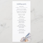 kust | Nautical Seashell Wedding Program Programma (Achterkant)