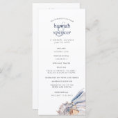 kust | Nautical Seashell Wedding Program Programma (Voorkant / Achterkant)