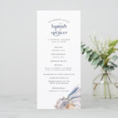 kust | Nautical Seashell Wedding Program Programma (Staand voorkant)