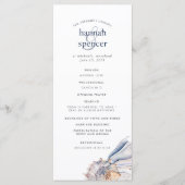 kust | Nautical Seashell Wedding Program Programma (Voorkant)