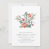 kust | Nautisch anker Kustkerstfeest Kaart (Voorkant)