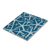 Kust Nautische Marine Blauw Strandpatroon Tegeltje (Zijkant)