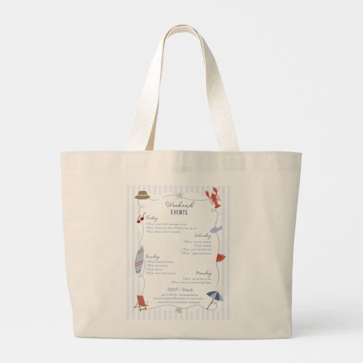 Kust New England Cape Cod Bachelorette Canvas tas (Achterkant)