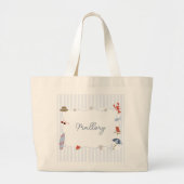 Kust New England Cape Cod Bachelorette Canvas tas (Voorkant)