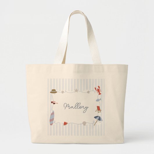Kust New England Cape Cod Bachelorette Canvas tas (Voorkant)