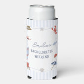 Kust New England Cape Cod Bachelorette Coozie (Seltzer Voorkant)