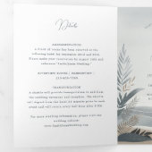 kust nieuw engeland strand Tri-Fold Bruiloft Drieluik Uitnodiging (Binnenzijde eerst)