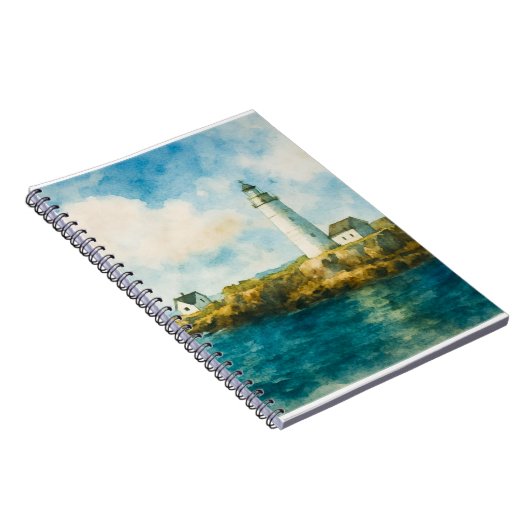 Kust Oceaanlandschap - Blue Sky & Rocky Shore Notitieboek (Rechterzijde)