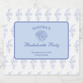 Kust Oma Beach Bach Bachelorette Weekend Sparkling Wijnetiket (Enkel label)