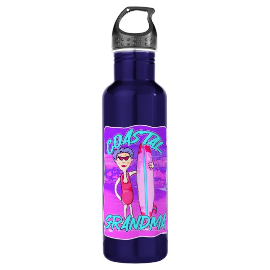 Kust Oma Strand Esthetische Trend Surfer Waterfles (Voorkant)