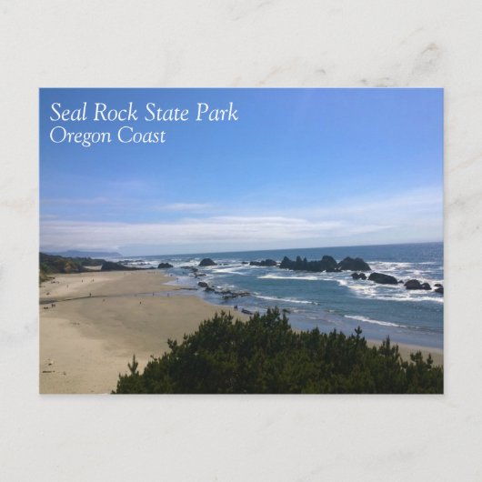 Kust op Seal Rock, Oregon Briefkaart (Voorkant)