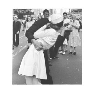 Kust op VJ Dag Wereldoorlog Notitieblok