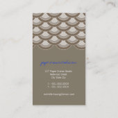 Kust Origami Paper Cranes & Zen Scallop Pattern Visitekaartje (Achterkant)