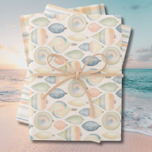 Kust Pastel Vakantie & All-Gelegenheid Inpakpapier