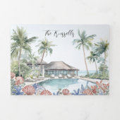  kust | Port Aransas bruiloft Drieluik Uitnodiging (Cover)