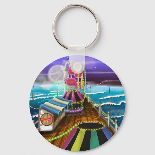 Kust Pretpark Pret Amusement Sleutelhanger (Voorkant)