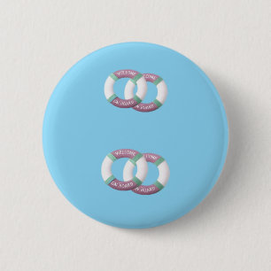 Kust reddingsboei Badge Ronde Button 5,7 Cm