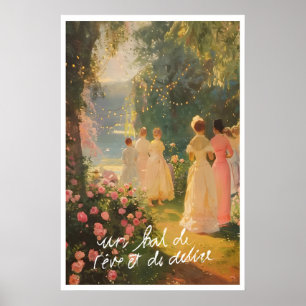 Kust Rococo Kunstprint Rozentuin, Lantaarns Poster