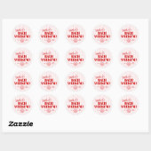 Kust Rode Gestreepte Bach Weekend Shell Ronde Sticker (Vel)