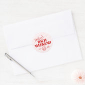 Kust Rode Gestreepte Bach Weekend Shell Ronde Sticker (Envelop)
