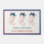 Kust Rode Krab Kerstkous Deurmat (Voorkant)