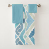 Kust/strand/nautisch blauw bad handdoek (Insitu)
