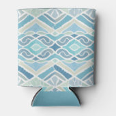 Kust/strand/nautisch blauw blikjeskoeler (Voorkant)