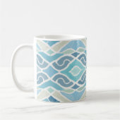 Kust/strand/nautisch blauw koffiemok (Links)