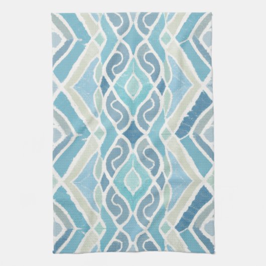 Kust/strand/nautisch blauw theedoek (Verticaal)