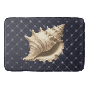Kust/strand/nautische schelp badmat