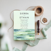 Kust Strand Tide Pool Zee Green Stripes Wedding