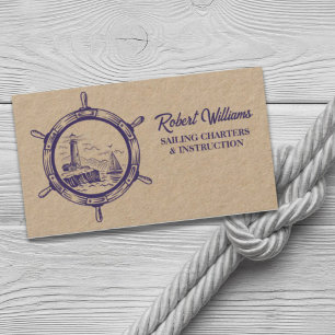 Kust Strand Vuurtoren Varen Zeilen Nautisch Visitekaartje