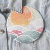 Kust/strand/zonnig Ronde Button 6,0 Cm (In situ)