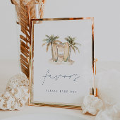 Kust Surf Thema Baby Shower Favor Sign Poster