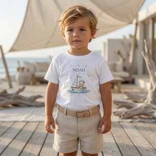 Kust Teddy Bear Zeevaart Verjaardag Kinder Shirts
