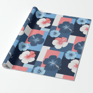 Kust Tropisch Hibiscus Patroon (11) Cadeaupapier