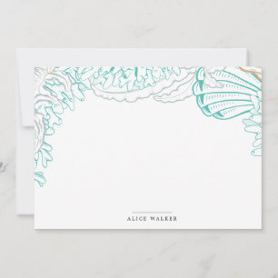 kust turquoise Stationery Note Kaart Notitiekaartje