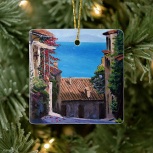 Kust Tuscane Street View Keramisch Ornament
